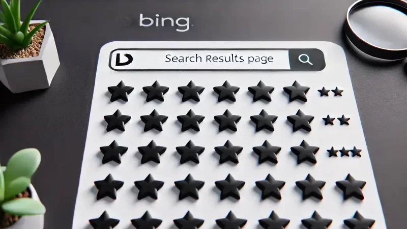 Bing Introduces Black Review Stars in Search Result Trials